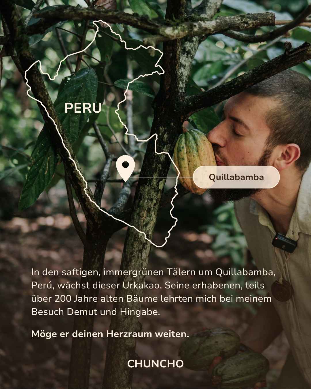 Selbstliebe Kakao Set: Zeremonieller Chuncho Kakao, Affirmationskärtchen + Gratis Bilderrahmen