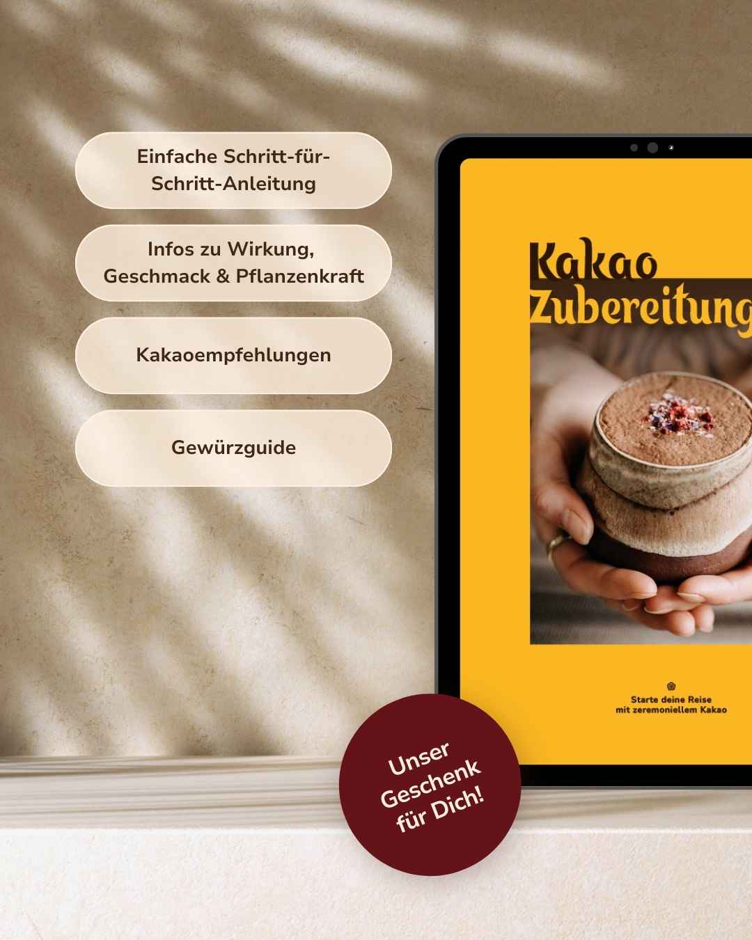 Zeremonieller Kakao Probierset: 650 g Kakao und 3 Gratis E-Books