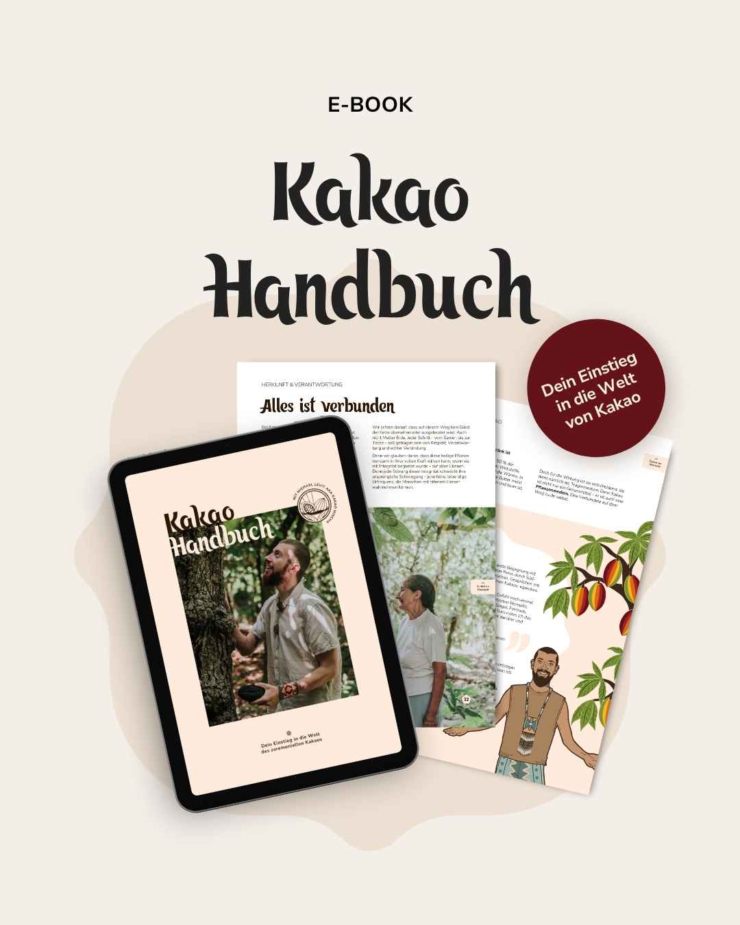 21 Tage Kakao-Ritual Set: 500g Kakaodrops, Affirmationen, Kakao- und Ritualhandbuch