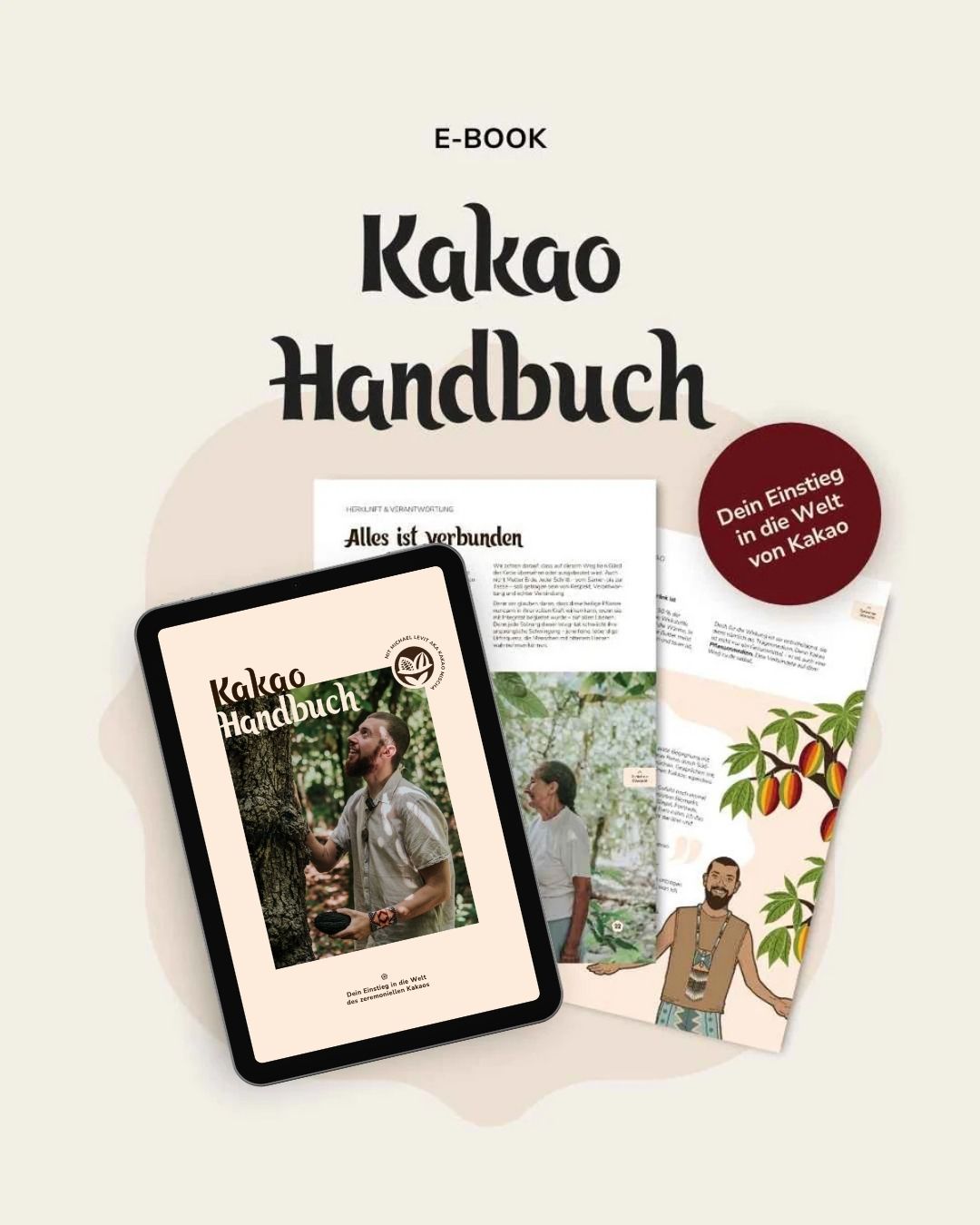 21 Tage Kakao-Ritual Set: 500g Kakaodrops, Kakao- und Ritualhandbuch