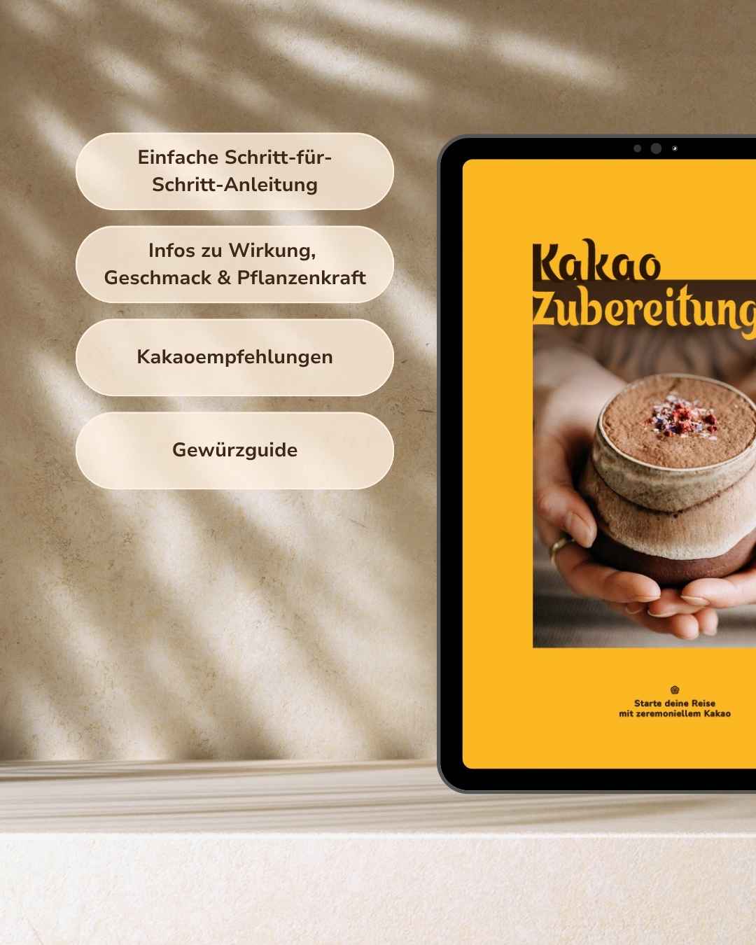 Startpaket zeremonieller Kakao: 3x Piura Kakao Taler zum Probieren + 2 E-Books Kakao Zubereitung & Ritual