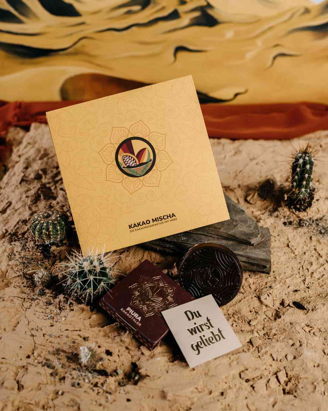 Der Piura Geschenk Set: Zeremonieller Kakaotaler mit Anleitung & Affirmation