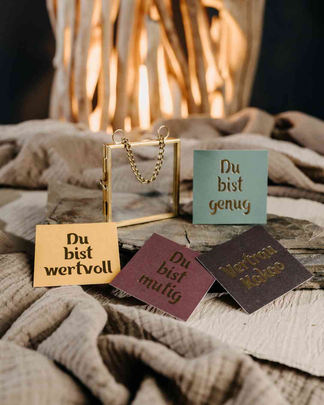 Bilderrahmen: Affirmationskärtchen