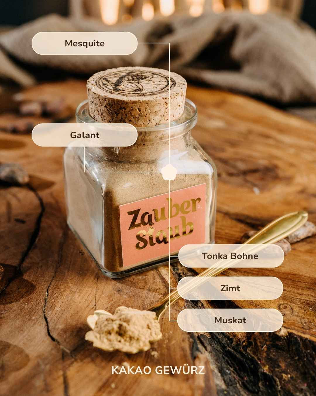 Kakao Gewürz: Zauber Staub