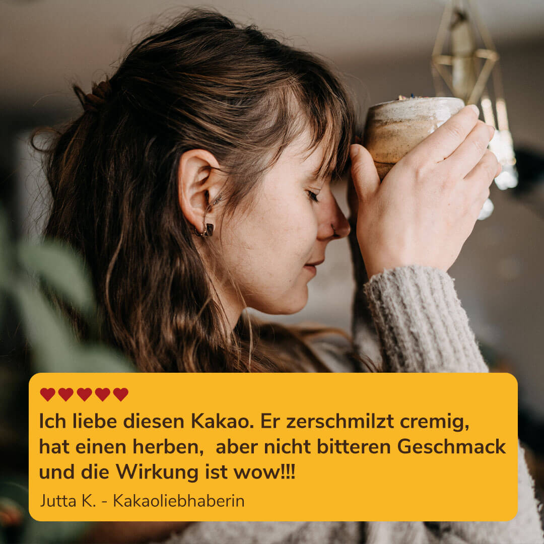 Zeremonieller Kakao Probierset: 650 g Kakao, 13 Affirmationskärtchen und 3 Gratis E-Books