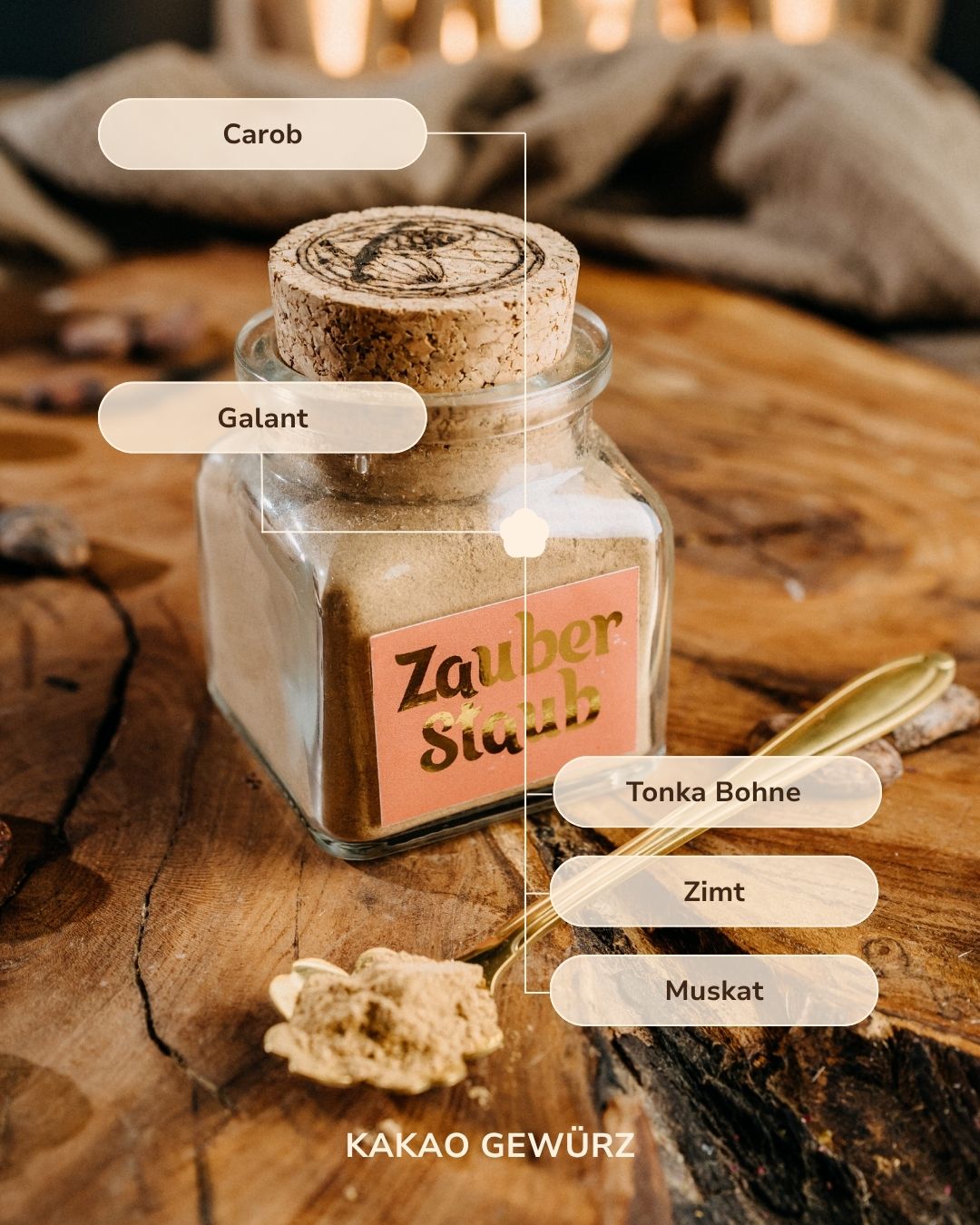 Kakao Gewürz: Zauber Staub