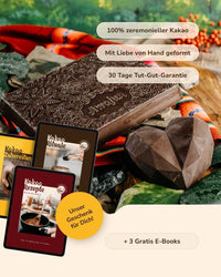 Ceremonial Cacao Sample Set: 650 g of cacao, 13 affirmation cards and 2 free e-books