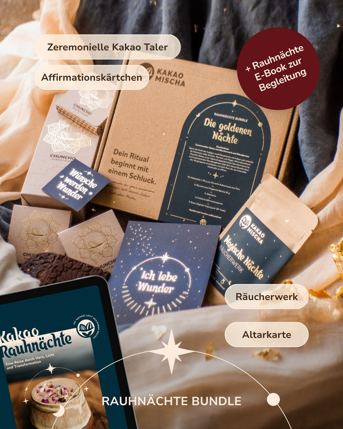 Golden Nights - Your Yuletide Bundle with Ceremonial Cacao and Incense
