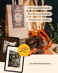 21 Tage Kakao-Ritual Set: 500g Kakaodrops, Affirmationen, Kakao- und Ritualhandbuch