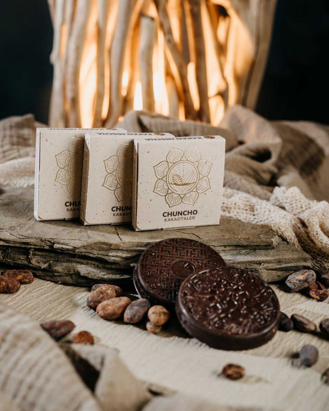 The Chuncho: Ceremonial cacao bars in a pack of 12