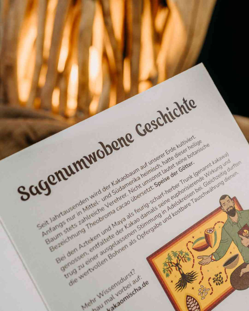 Kakao Faltflyer: Geschichte, Zubereitung und Rituale kompakt - Kakao Mischa