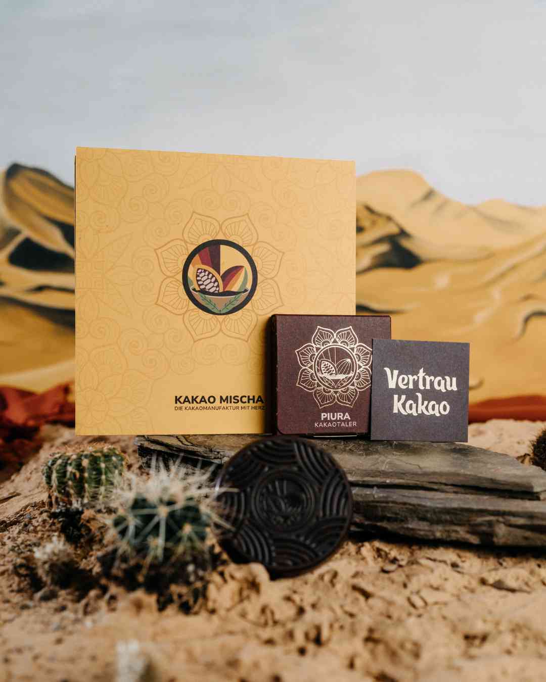 Der Piura: Geschenk Set - Zeremonieller Kakaotaler mit Anleitung & Affirmation