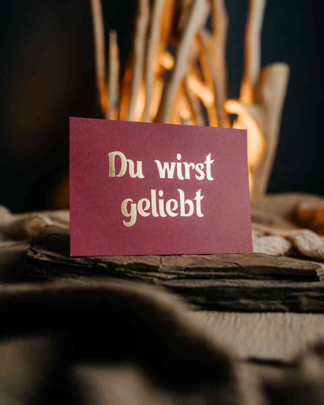 Postkarte: Du wirst geliebt